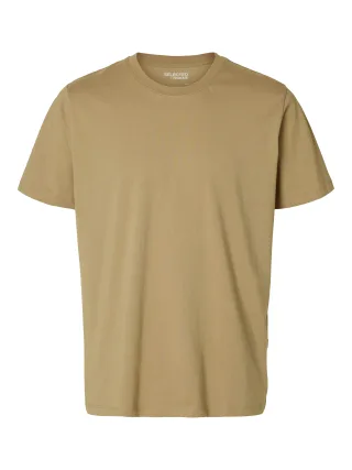 SELECTED MEN - SLHASPEN SS O-NECK TEE NOOS kelp - Gr. - XL
