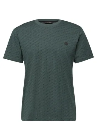 Street One Men - T-Shirt mit grafischem Minimal Print grün - Gr. - S