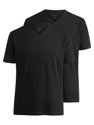 OLYMP - OLYMP Unterzieh-T-Shirts (2er-Pack) schwarz - Gr. - XXL