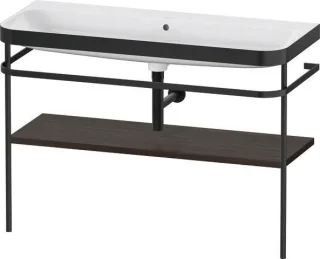 Duravit Happy D.2 Plus c-bonded Set mit Metallkonsole Nussbaum gebürstet Matt 1175x490x850 mm - HP47 HP4739N69690000