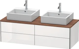 Duravit XSquare Konsolenwaschtischunterbau wandhängend Weiß Hochglanz 1400x548x400 mm - XS4916B8585 XS4916B8585