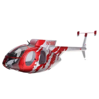 Eachine E220S MD500 RC Helicopter Spare Parts Red Nose Cover Set / Tail Wing Set / Canopy