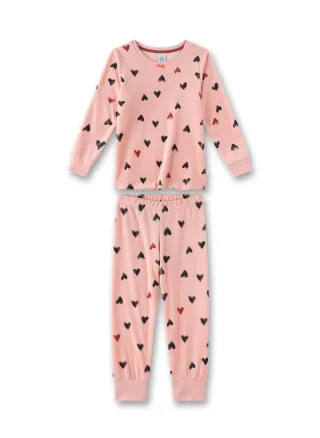 Sanetta - Pyjama long, allover powder pink - Gr. - 92