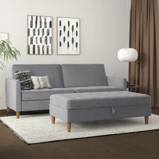 Dorel Home 3-Sitzer "Presley" Sofa mit Bett-Funktion und verstellbarer Rückenlehne