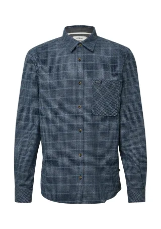 s.Oliver - Hemd blau|schwarz - Gr. - 3XL