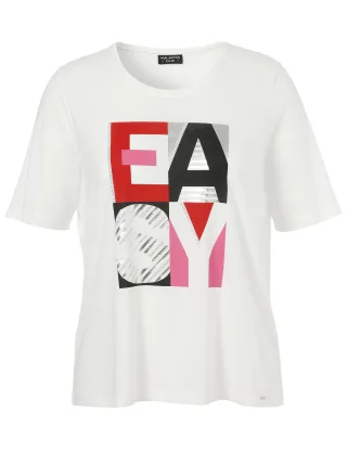 VIA APPIA DUE - T-Shirt Rundhals 1/2 Arm Druck Motiv ecru multicolor - Gr. - 48