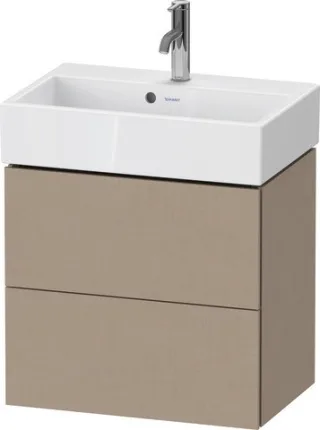 Duravit L-Cube Waschtischunterbau wandhängend Leinen Matt 584x391x544 mm - LC621907575 LC621907575