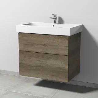 Sanipa 3way Waschtischunterbau zu Geberit iCon Waschtisch mit 2 Auszügen, Eiche-Nebraska SM65137