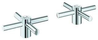 GROHE Kreuzgriffe Atrio 14215 1 Paar satin steel, 14215MS0 14215MS0