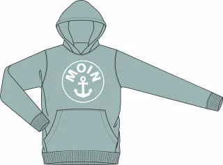 BASEFIELD - Ki.-Hoodie mn cool salbei - Gr. - 164