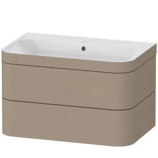 Duravit Happy D.2 Plus c-bonded Set wandhängend Leinen Matt 775x490x480 mm - HP4637N7575 HP4637N7575
