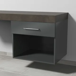 Sanipa Anbau-/Solitärschrank 2morrow (G2355) 510x600x520 Anthrazit-Glanz, G235579 G235579