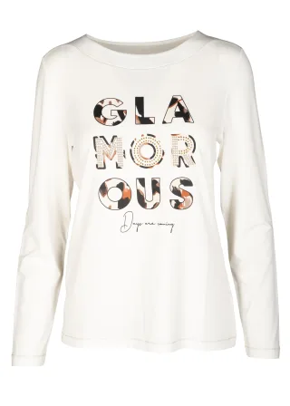 CLARINA - Shirt,U-Boot Ausschnitt,1/1Arm offwhite - Gr. - 42