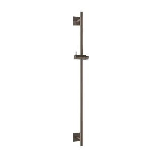 Herzbach spa ix pvd Duschstange 90 rund rosette 70 eckig black, Black Steel, 21.965900.2.40 21.965900.2.40