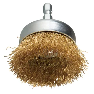 Makita Topfbürste - 1/4 Zoll-Sechskant - gewellt - verzinkt - D-73617