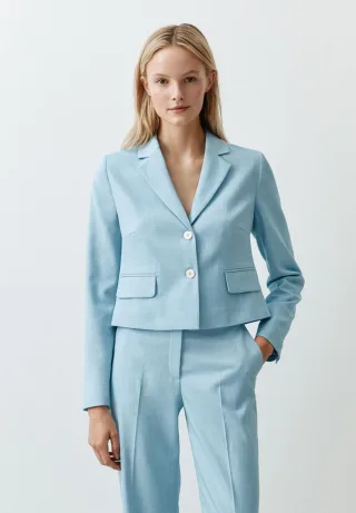 MORE & MORE - Kurzer Blazer blau - Gr. - 36