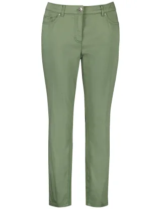 SAMOON - 5-Pocket Jeans Betty cedar green - Gr. - 46
