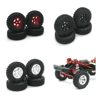 4PCS RC Car Wheel Tire 7mm Hex For JJRC C8801 Austar AX8560 TRX4M 1/18 RC Vehicles Parts
