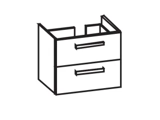 Artiqua 413 Waschtischunterschrank für Renova Compact 226265 Eiche Ribbeck quer NB, 413-WU2L-K121-71 413-WU2L-K121-7187-444