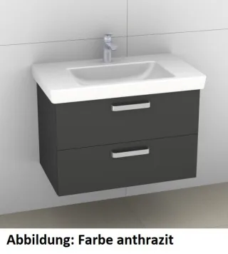 Artiqua 414 Waschtischunterschrank für Subway 2.0 717581 Oxid Dunkelgrau quer, 414-WU2L-V68-7184-723 414-WU2L-V68-7184-723