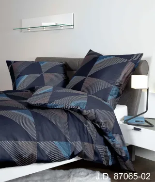 Janine Bettwäsche "Mako-Satin 87065 08 155x200,80x80" 2 Stk. mit Reissverschluss
