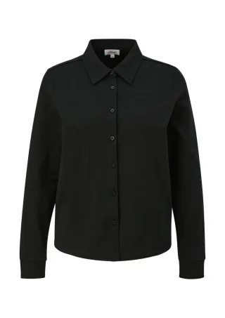 s.Oliver Red Label - Elastische Jersey-Bluse schwarz - Gr. - 36