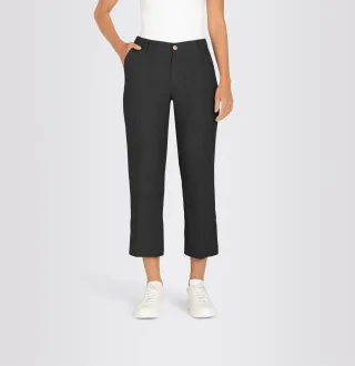 MAC - MAC JEANS - NORA, Pure linen schwarz - Gr. - 40/OL