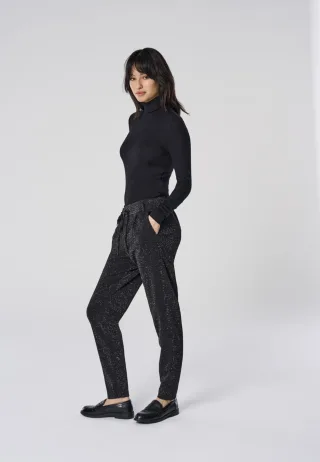 ONLY - ONLPOPTRASH-ALYA LIFE GLIT PANT PNT black - Gr. - M/32