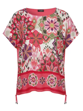 VIA APPIA DUE - Bluse Rundhals 1/2 Arm Druck wassermelone multi - Gr. - 48