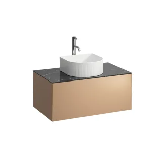 LAUFEN Waschtischunterschrank SONAR f.WT H812340/1/2/3 1 Schubl 775x455 usschnWT?? mi Kupfer&N H4054150341411