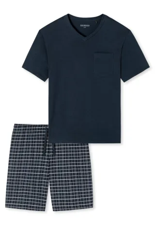 SCHIESSER - Schlafanzug kurz blau - Gr. - 64