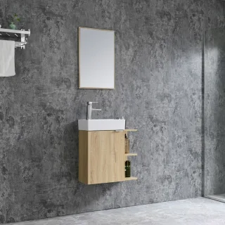 Neuesbad Serie 80 Gäste-Waschtischset B:55, H:60, T:22cm, holz NBHT55002