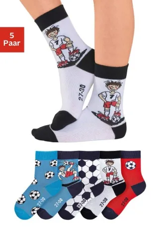 H.I.S Socken Packung, 5 Stk. tlg. mit Fußballmotiven