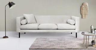 Home affaire 3-Sitzer "Lillibeth Designsofa mit Wellenunterfederung, Maße B/T/H: 218/74/83 cm" Zierkissen als Wendekissen, Bezug Samtoptik oder Cord