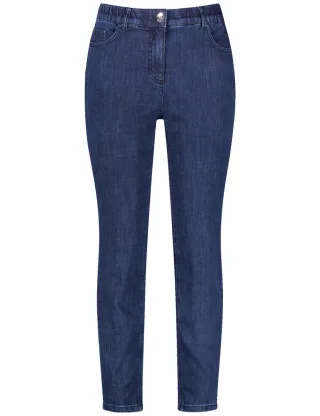 SAMOON - 5-Pocket Jeans blau - Gr. - 42