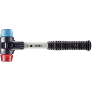 HALDER SIMPLEX - Schonhammer mit verstärktem Tempergussgehäuse und Fiberglasstiel, TPE-soft/Plastik - 3716.040