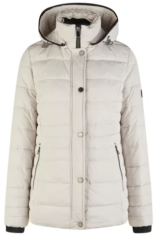 Barbara Lebek - Jacke Down Free mit Kapuze stone - Gr. - 42