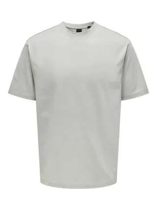 only & sons - T-Shirt - Fred grau - Gr. - M