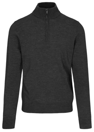 COMMANDER Finest Clothing - Zip Troyer, uni winter grey mel. - Gr. - M