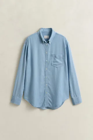 GANT - Indigo Bluse light blue worn in - Gr. - 38