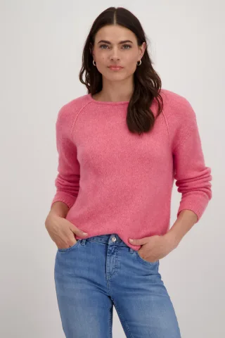 monari - Flauschiger Pullover lipstick - Gr. - 44