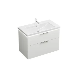 Burgbad Keramik Waschtisch-Set Eqio Weiß Hochglanz/Alpinweiss, SEZA093F2009C0001 SEZA093F2009C0001