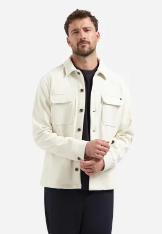No Excess - Overshirt Buttons Relief Sweat chalk - Gr. - XXL