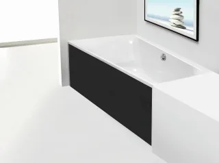 Hoesch Glasverkleidung Schwarz Nische Badewanne Rechteck 1700x900 47131.552