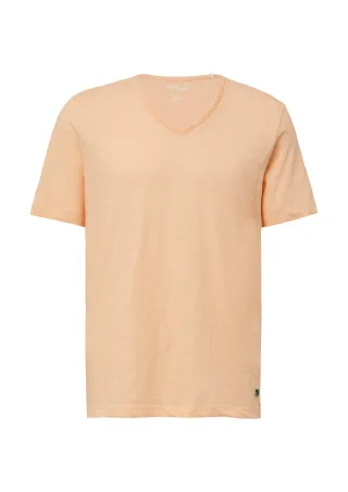 s.Oliver Red Label - Luftiges T-Shirt mit V-Ausschnitt orange - Gr. - XL