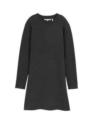 Denim Tom Tailor - Mini Skater Strickkleid shale grey melange - Gr. - XS