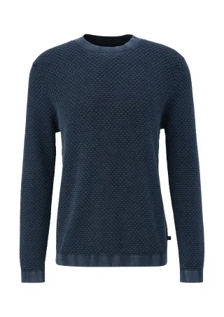 qs - Strickpullover blau - Gr. - XS