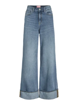 JJXX - JXTOKYO WIDE FOLD HW JEANS R254 DNM SN Medium Blue Denim - Gr. - 31/32