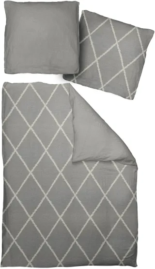 Adam Bettwäsche "Casket Valdelana light" 2 Stk. aus 100 % Bio-Baumwolle, 2 teilig - Bettwäsche Set