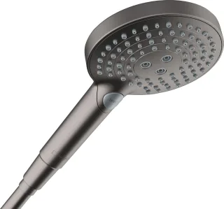 Hansgrohe Handbrause Raindance Select S 120 3jet PowderRain EcoSmart brushed black chrome , 265153 26515340